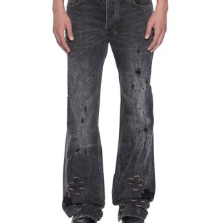 Ksubi Asher Black Distressed Jeans in Charcoal