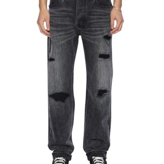 Ksubi Hazlow Selvedge Replika Straight Fit Jeans in Charcoal