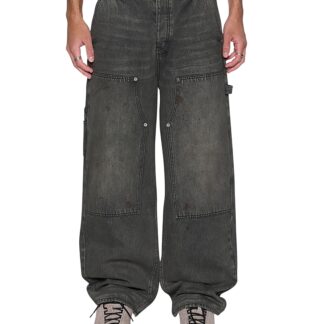 Ksubi Operator Mekanic Relaxed Fit Cargo Jeans in Gray