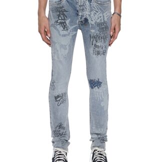 Ksubi Van Winkle Rogue Graphic Blue Jeans in Denim