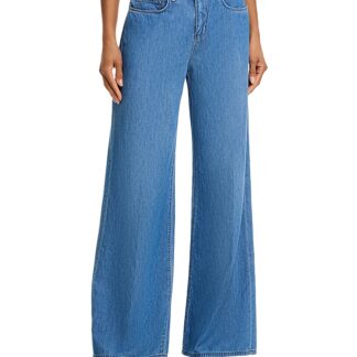 L'Agence Alicent High Rise Sneaker Wide Leg Jeans in Stokes