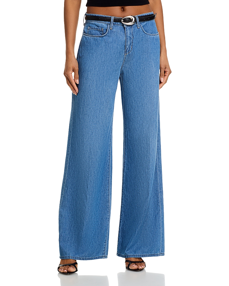 L'Agence Alicent High Rise Sneaker Wide Leg Jeans in Stokes