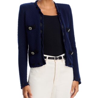 L'Agence Astor Contrast Trim Cardigan