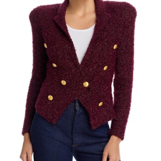 L'Agence Bethany Knit Double Breasted Blazer