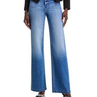 L'Agence Clayton High Rise Wide Leg Jeans in Hampton