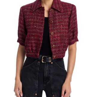 L'Agence Cove Short Sleeve Cropped Jacket