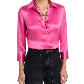L'Agence Dani Silk Charmeuse Blouse