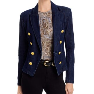 L'Agence Emerson Denim Structured Blazer