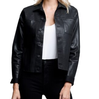 L'Agence Janelle Coated Trucker Jacket