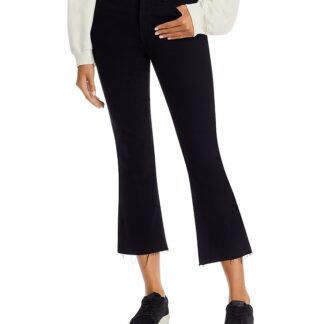 L'Agence Kendra High Rise Crop Flare Jeans in Black
