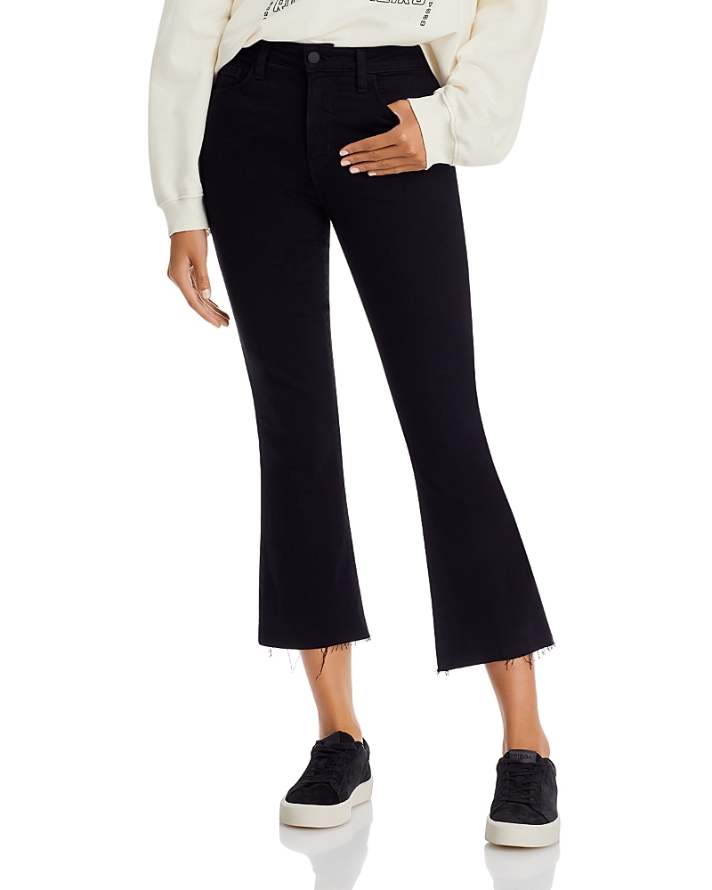 L'Agence Kendra High Rise Crop Flare Jeans in Black