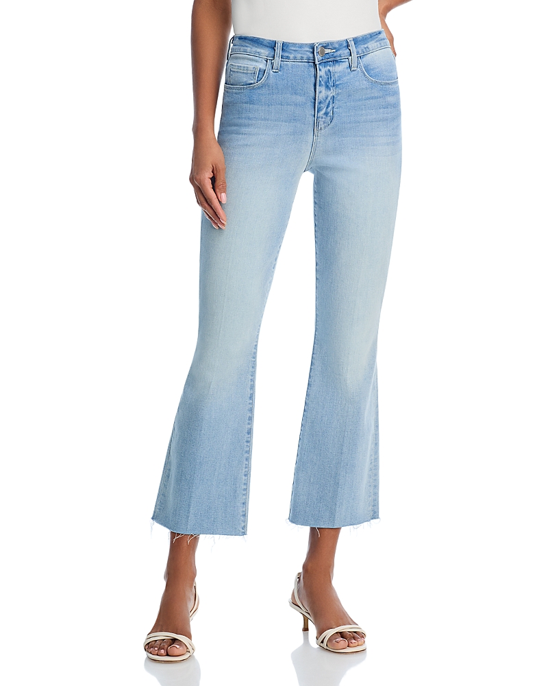 L'Agence Kendra High Rise Cropped Flare Jeans in Dorian