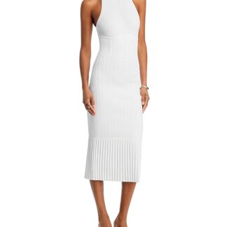 L'Agence Kimi Pleat Hem Knit Dress