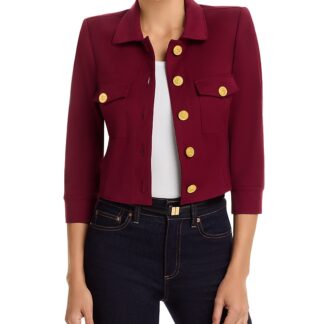 L'Agence Kumi Button Front Crop Jacket