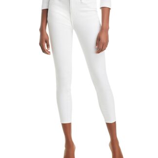 L'Agence Margot Cropped Jeans in Blanc