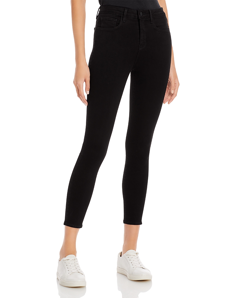 L'Agence Margot High-Rise Skinny Jeans in Noir