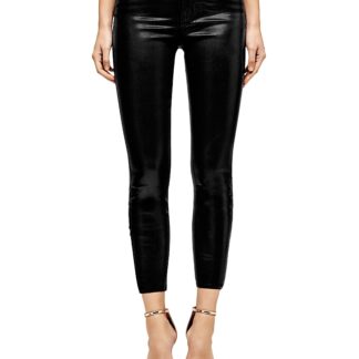 L'Agence Margot Skinny Jeans in Black Coated