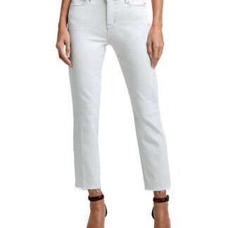 L'Agence Sada High Rise Crop Slim Jeans in Macadamia