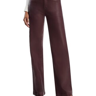 L'Agence Scottie High Rise Wide Leg Jeans in Chocolate