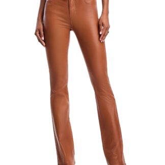 L'Agence Selma High Rise Sleek Baby Bootcut Jeans in Cognac Coated