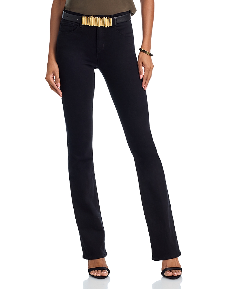 L'Agence Selma Stretch High Rise Bootcut Jeans in Noir