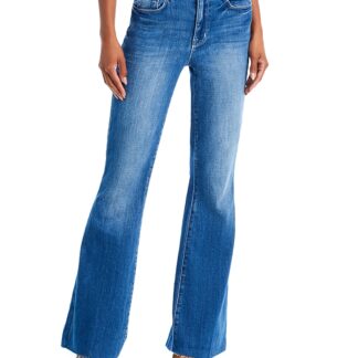 L'Agence Sera Mid Rise Flared Jeans in Bordelo