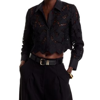 L'Agence Seychelle Lace Button Front Shirt