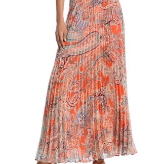 L'Agence Torin Pleated Maxi Skirt
