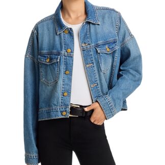 L'Agence Vianney Crop Denim Jacket