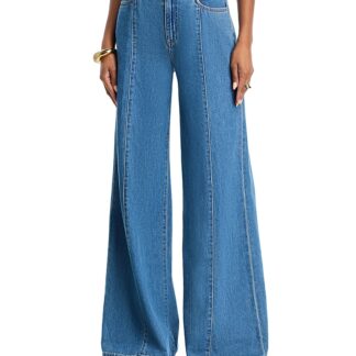 L'Agency Sandy High Rise Wide Leg Jeans in Wilton