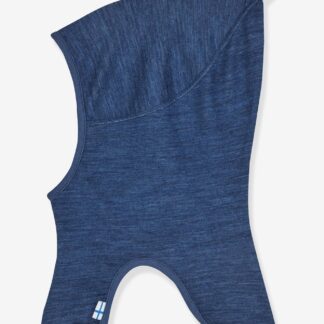 LUOLA SOFT FINKID double-sided balaclava beanie for children with wool denim blue