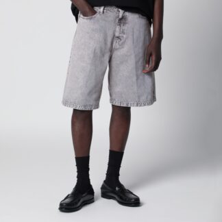 Landon loose-fit denim shorts in grey