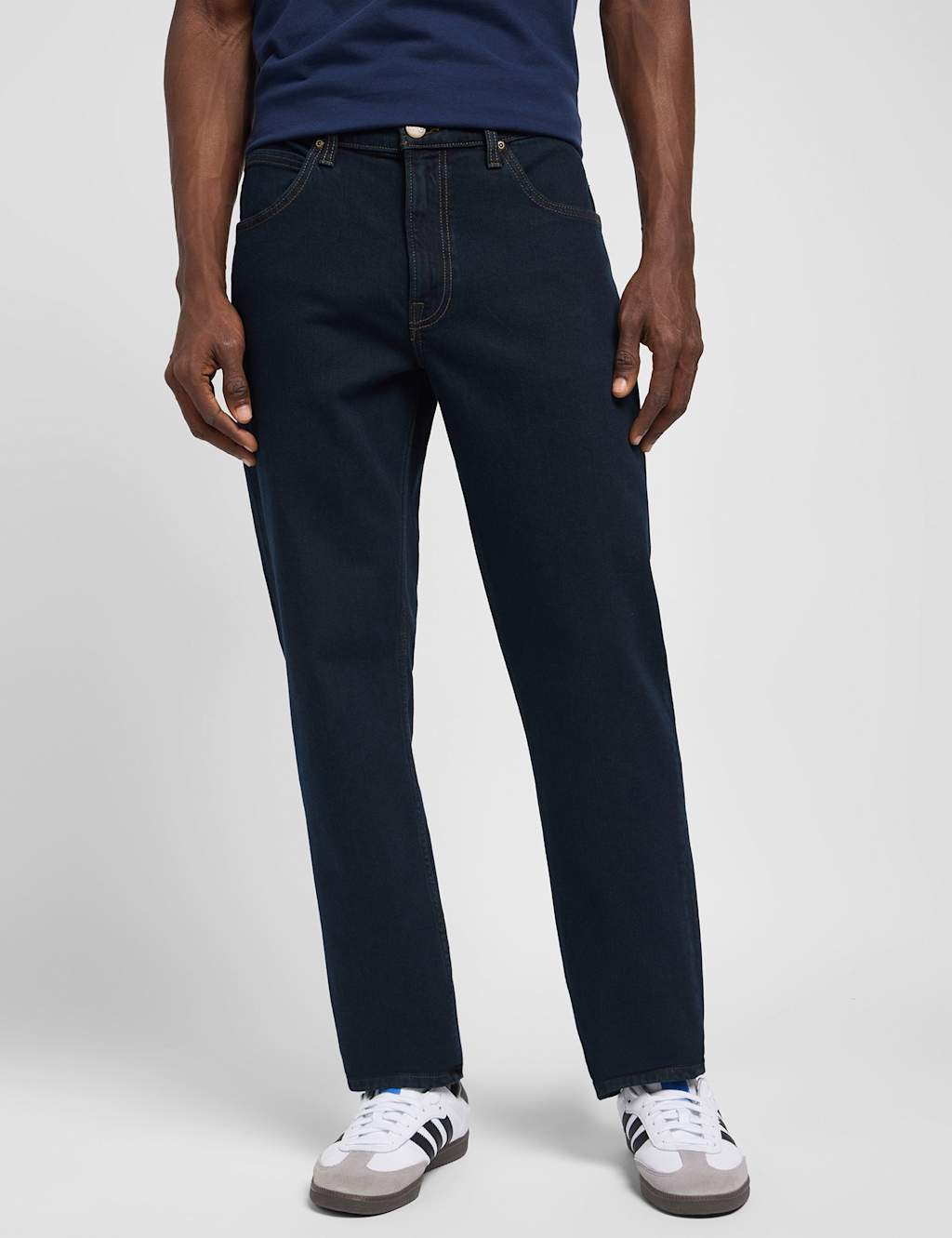 Lee Brooklyn Straight Fit 5 Pocket Jeans Blue Denim