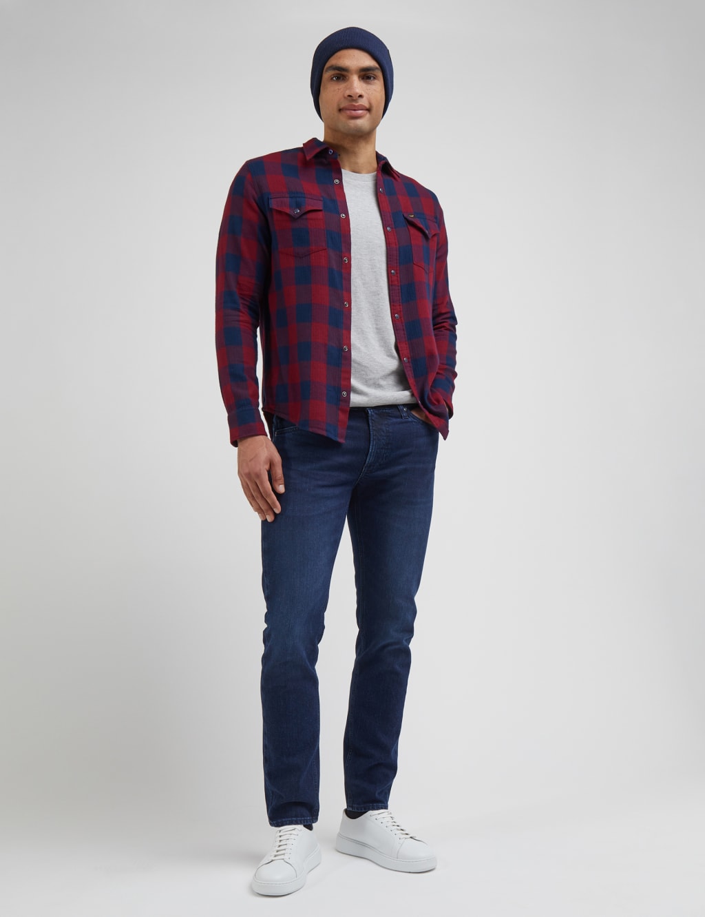 Lee Regular Fit Daren 5 Pocket Jeans Dark Blue Denim