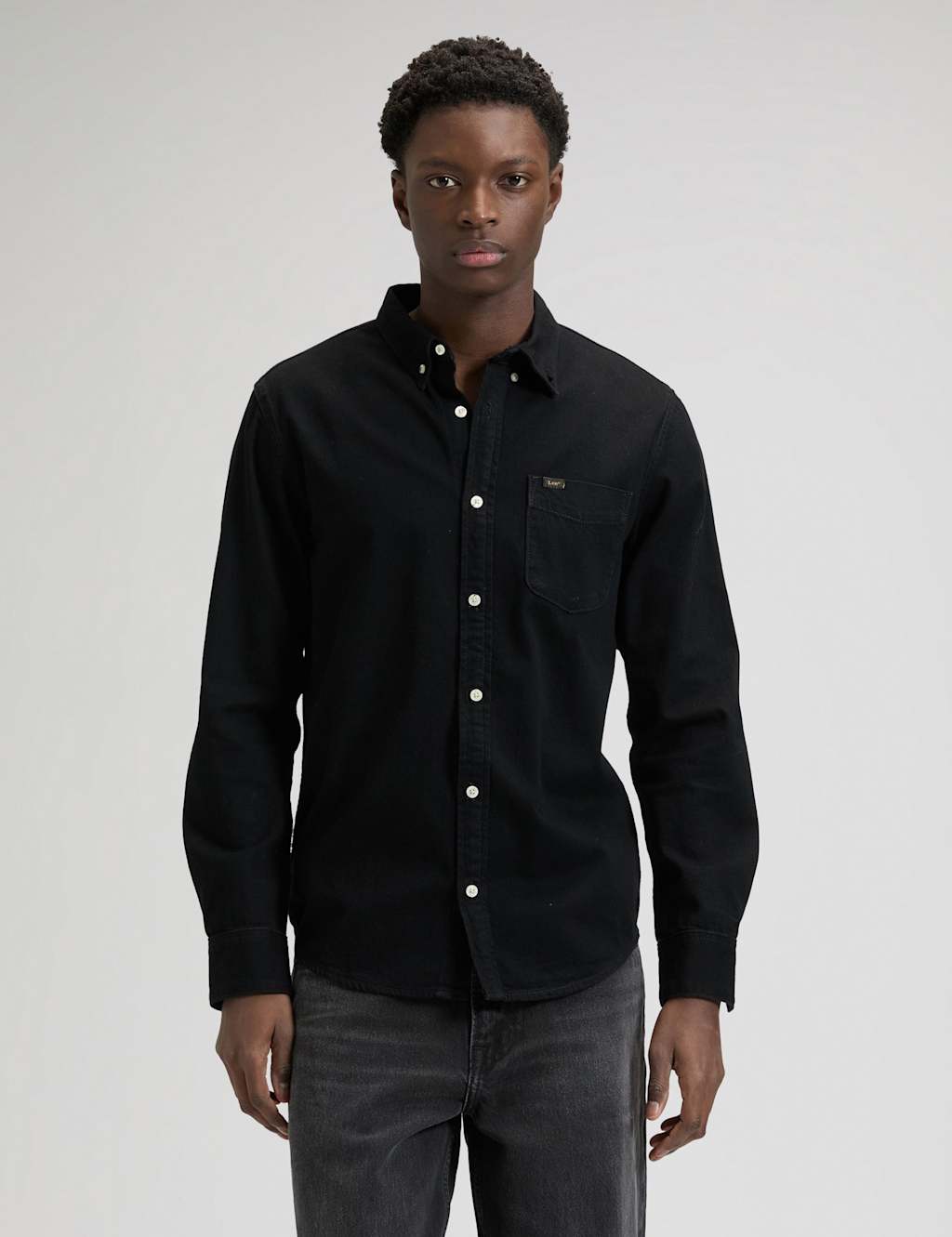 Lee Regular Fit Denim Shirt Black