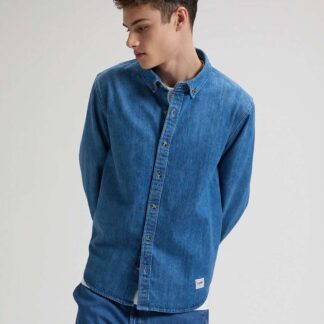 Lee Regular Fit Denim Shirt Blue Denim