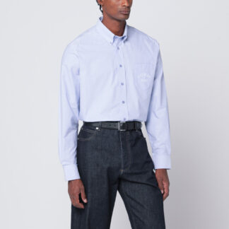 Light blue button-down shirt in cotton