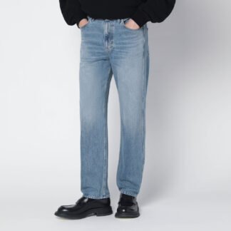 Light blue délavé slim-fit jeans
