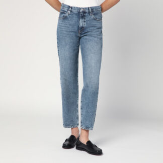 Light blue washed-effect jeans