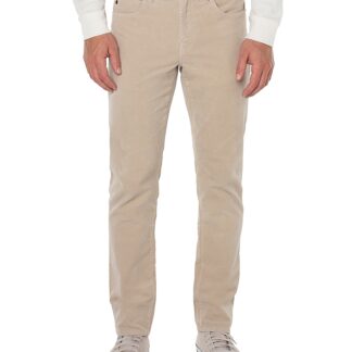 Liverpool Los Angeles Kingston Modern Slim Straight Corduroy Jeans in Oat