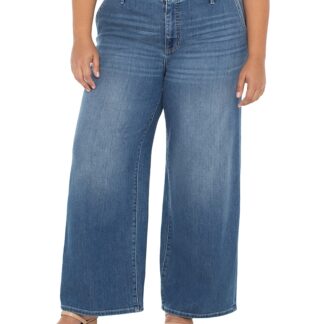 Liverpool Los Angeles Plus Weekender High Rise Wide Leg Jeans in Walnut Creek