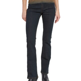 Lysse Ceri High Rise Slim Flared Jeans in Dip Dye Black