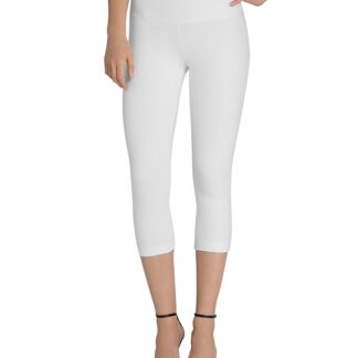 Lysse Denim Capri Leggings in White