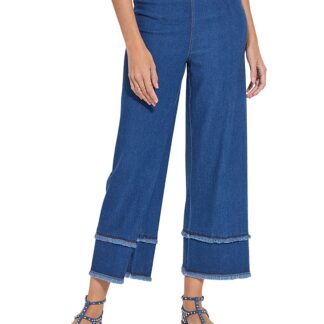 Lysse High Rise Cropped Wide Leg Jeans in Mid Wash