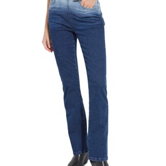 Lysse Lianna High Rise Slim Flare Leg Denim Jeans in Gradient Mid Wash