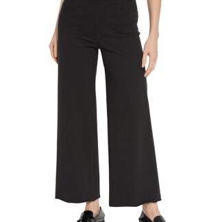 Lysse Plus Erin High Rise Ankle Wide Leg Jeans in Black