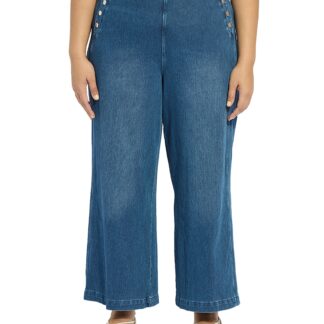 Lysse Plus Mallory Sailor High Waisted Jeans in Mid Wash