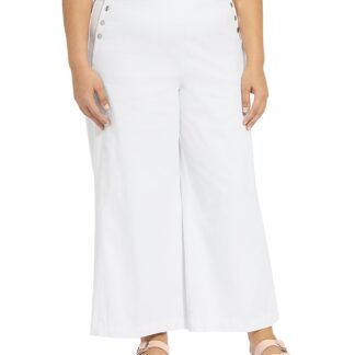 Lysse Plus Mallory Sailor High Waisted Jeans in White