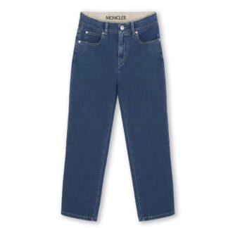 MONCLER ENFANT KIDS 5 POCKET JEANS Size: 14Y, colour: BLUE