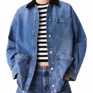 Maje Faded Denim Jacket